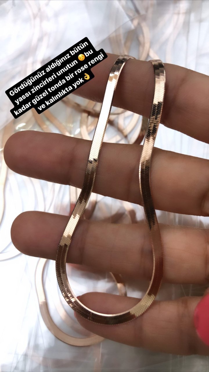 İtalyan Yassı Zincir 45cm