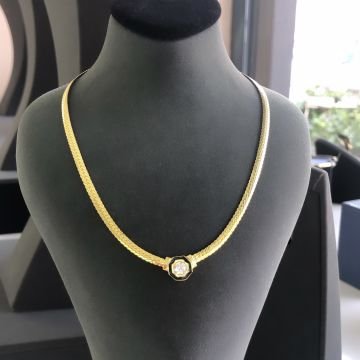 Tek Taş Hasır Kolye