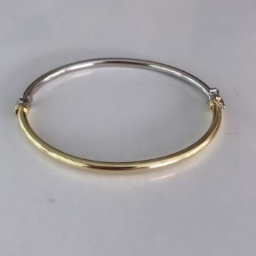 İtalyan Kilitli Bilezik Gold-Beyaz