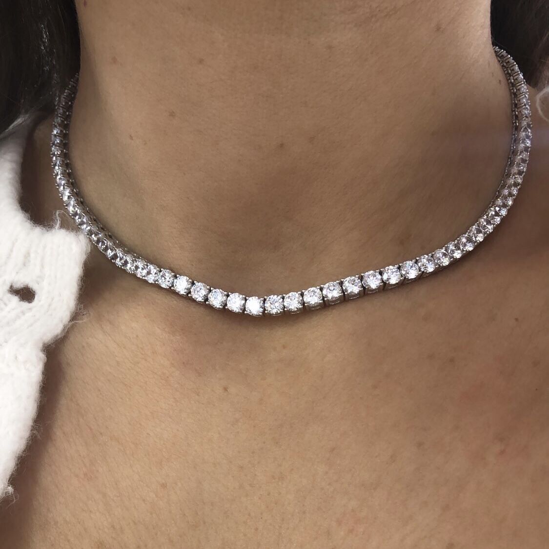 Pırlanta Montür Suyolu Kolye 4mm 40cm