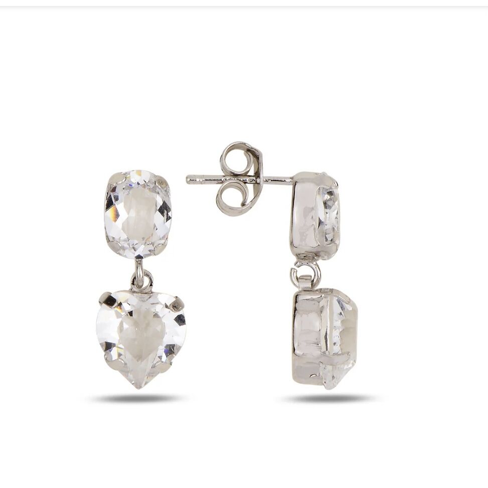 925 Ayar Gümüş Maestro Italy Swarovski Küpe
