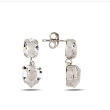 925 Ayar Gümüş Maestro Italy Swarovski Küpe