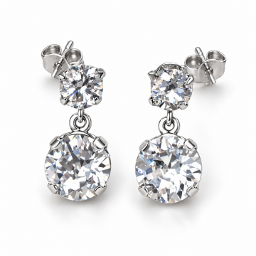 925 Ayar Gümüş Maestro Italy Swarovski Crystal Küpe