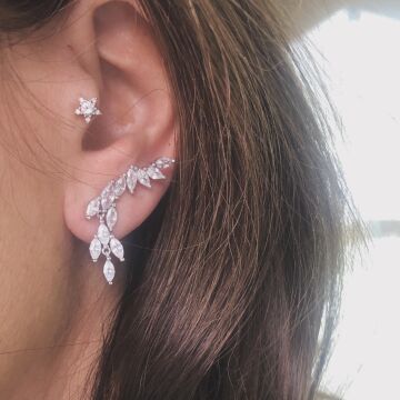 925 Ayar Gümüş Taşlı İthal Küpe