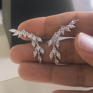 925 Ayar Gümüş Taşlı İthal Küpe