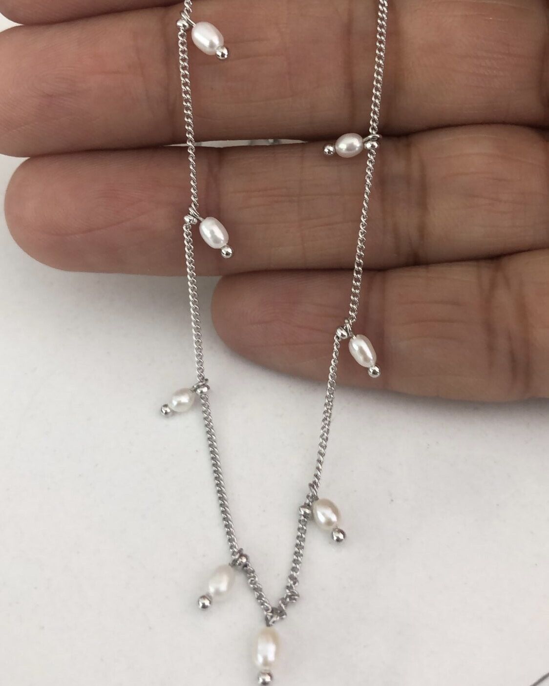 İthal Minimal İncili Kolye