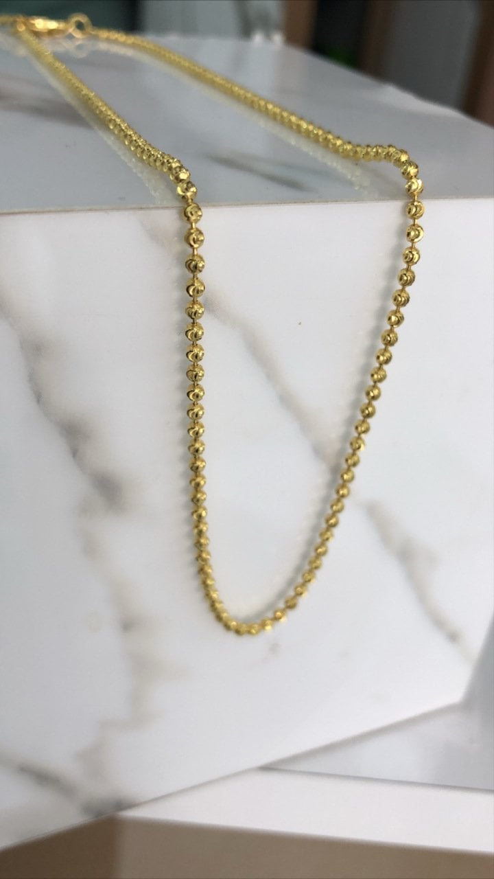 KÜÇÜK TOPÇUK ELMAS KESİM KOLYE