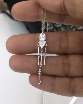 İthal Taşlı Minimal Kolye