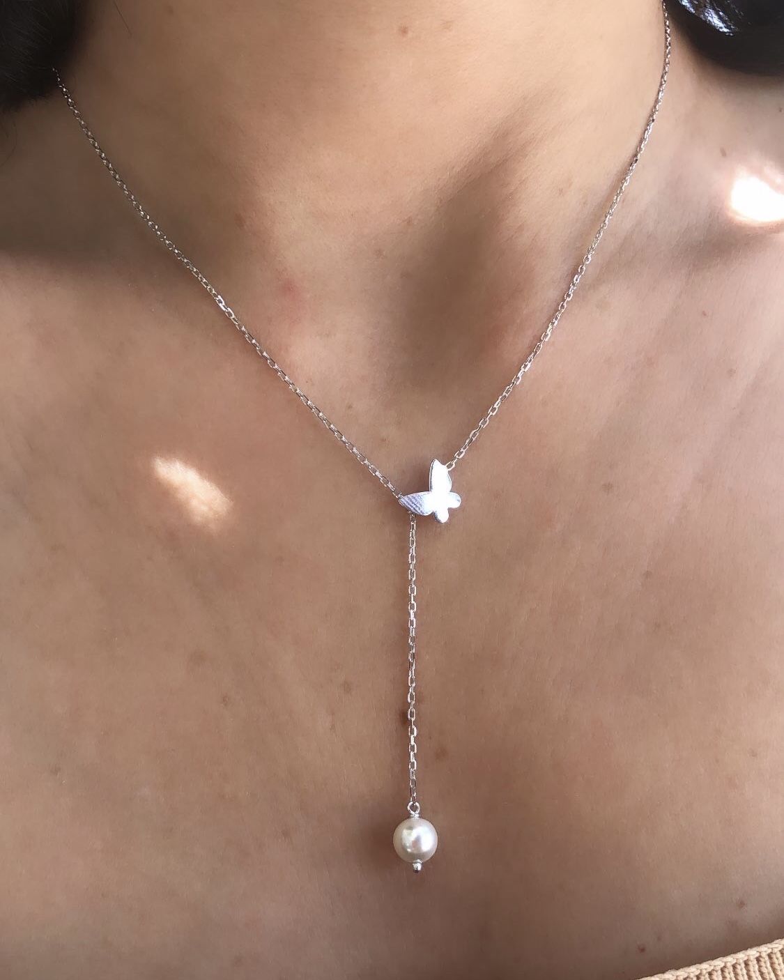 İthal Kelebek Kolye