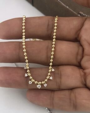 İthal Taşlı ve Toplu Minimal Kolye