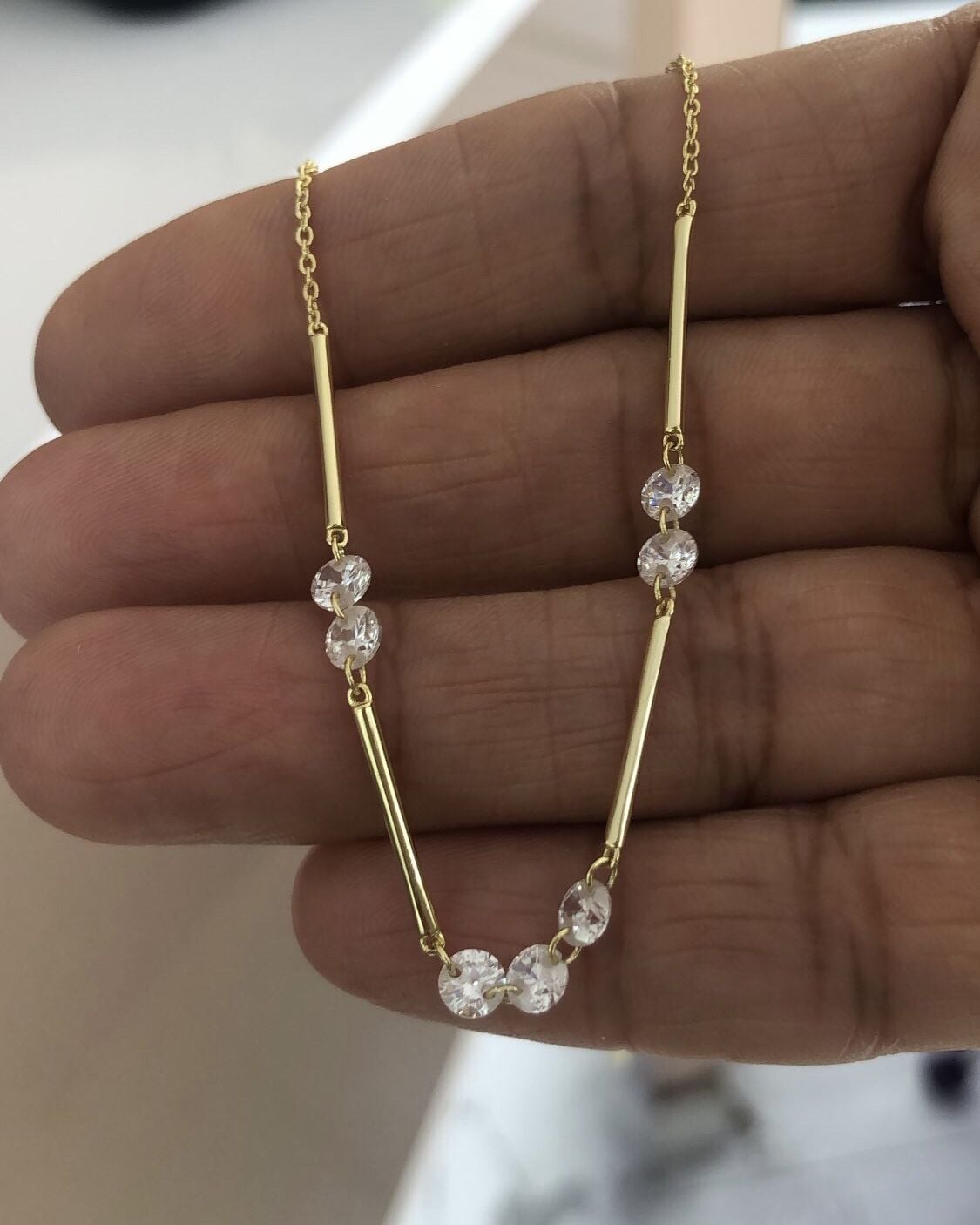 İthal Taşlı Kolye