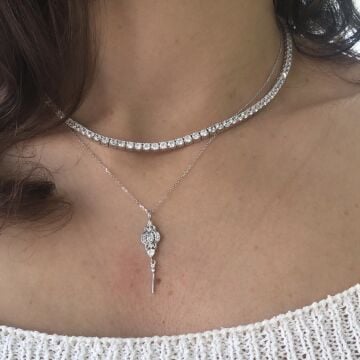 Pırlanta Montür Suyolu Kolye 3mm 42cm