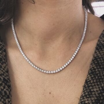 925 Ayar Gümüş Pırlanta Montür Suyolu Kolye 3mm 45cm