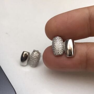 Taşlı İthal Gümüş Küpe