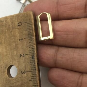 925 Ayar Gümüş Dikdörtgen  Küpe
