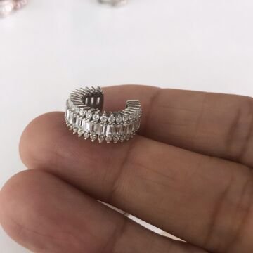925 Ayar Gümüş Baget Kıkırdak Küpe