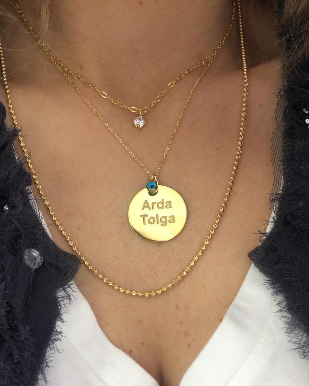 İsim Kolye Plaka Nazarlı