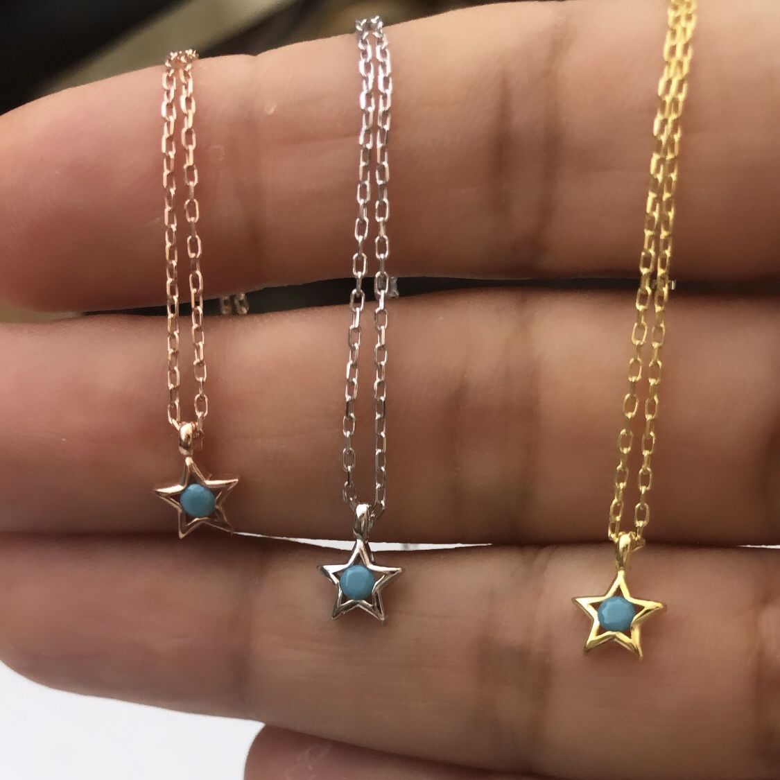 Yıldız Kolye Firuze Taşlı