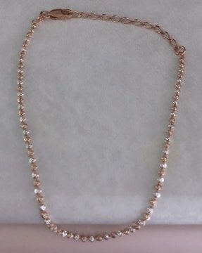 Rose Beyaz İtalyan Bileklik (Elmas Kesim)