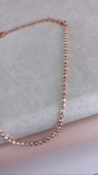 Rose Beyaz İtalyan Bileklik (Elmas Kesim)