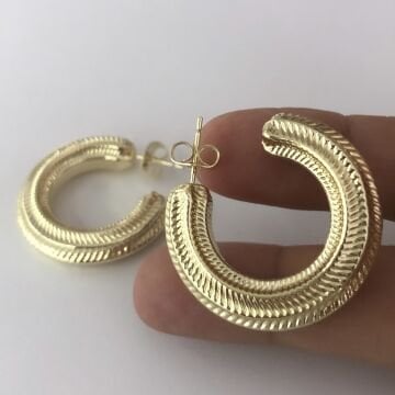 Vip Gold Halka Küpe
