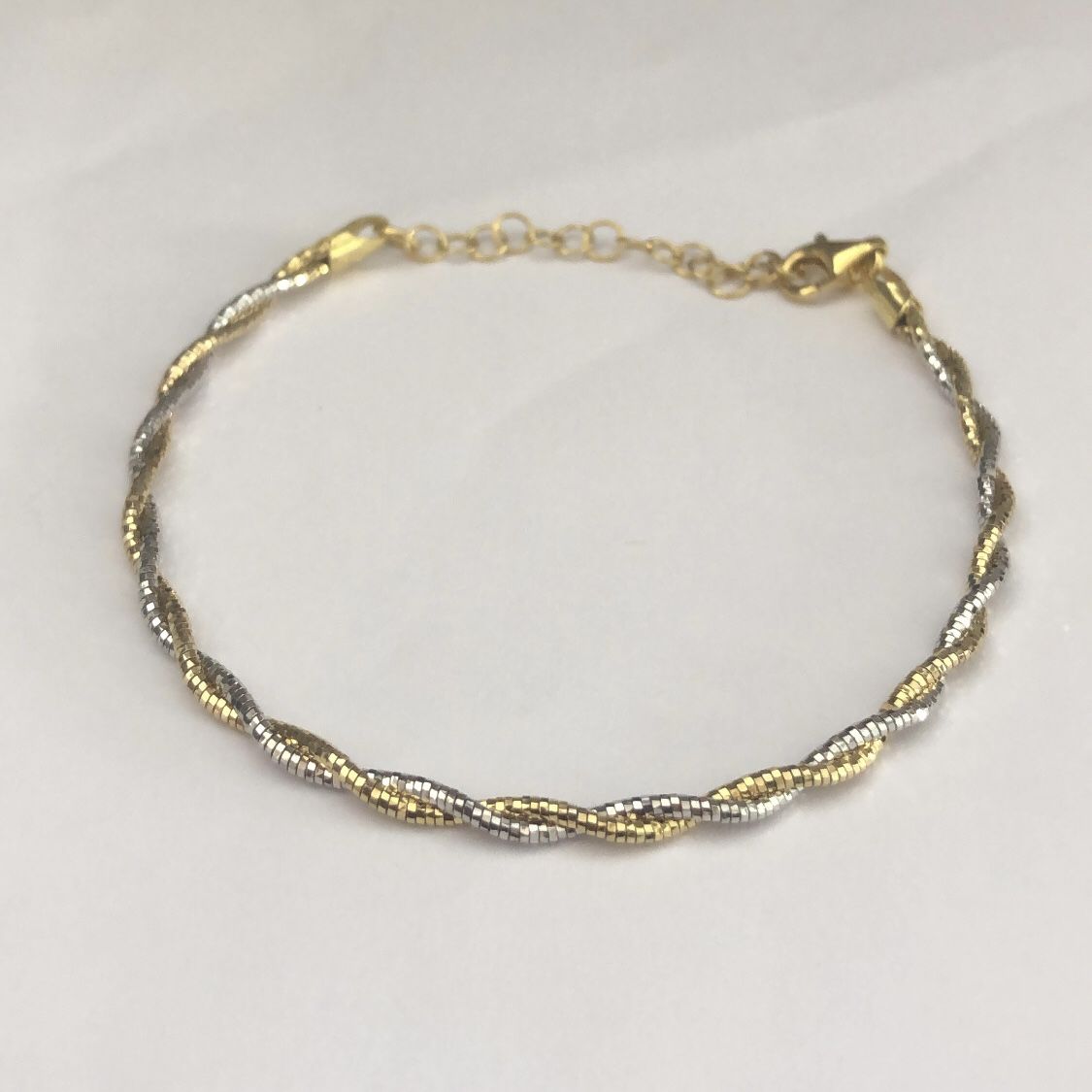 İtalyan Bileklik Gold Beyaz