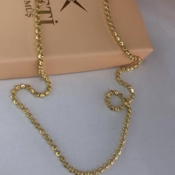 Büyük Topçuklu Elmas Kesim Kolye