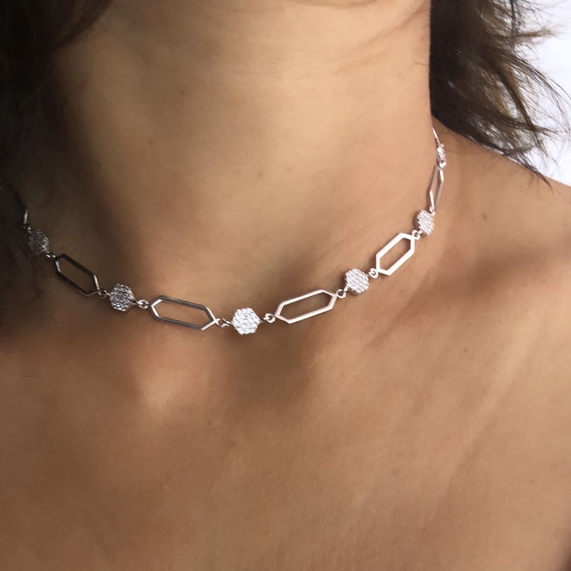 Taşlı Choker Kolye