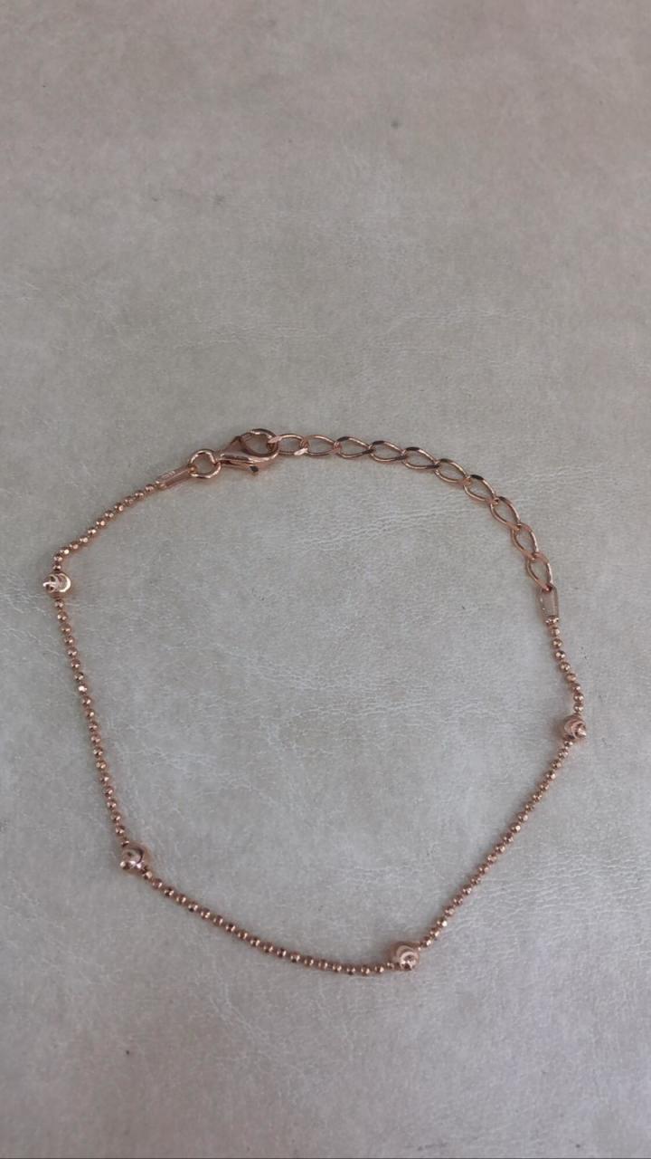 ELMAS KESİM TOPÇUKLU ROZ BİLEKLİK