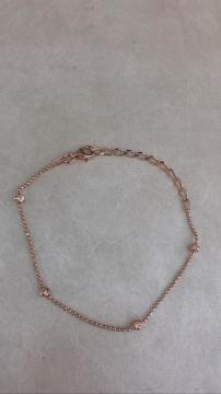 ELMAS KESİM TOPÇUKLU ROZ BİLEKLİK