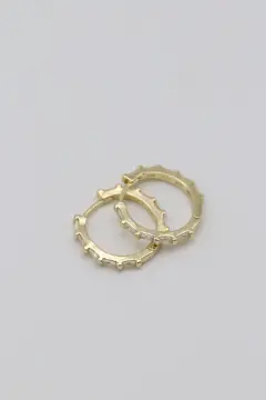 Vip Baget Taşlı Halka Küpe (17mm)