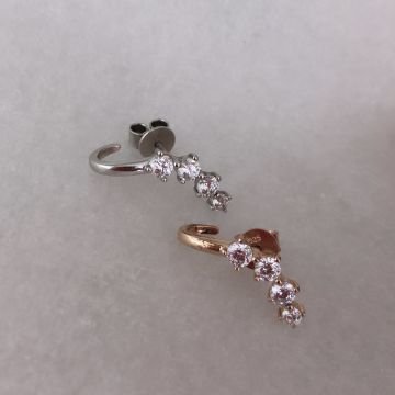 4 Taşlı İthal Küpe (Tek)