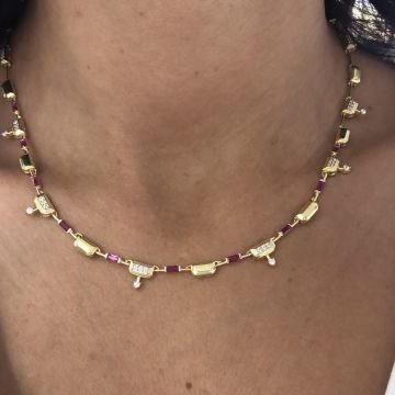 Pembe Taşlı Gerdanlık