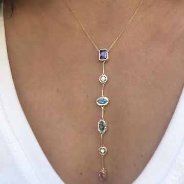 Renkli Taşlı Kolye