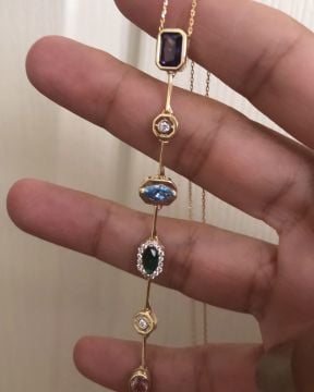 Renkli Taşlı Kolye