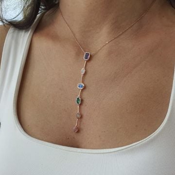 Renkli Taşlı Kolye