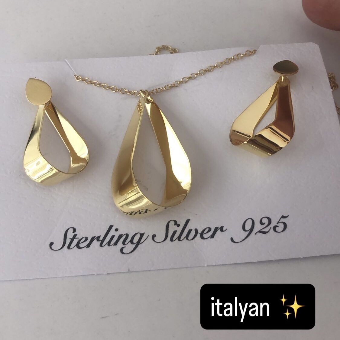 925 Ayar Gümüş İtalyan Set