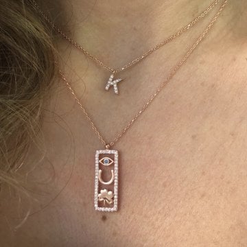 Şans Kolyesi Turkuaz Taşlı