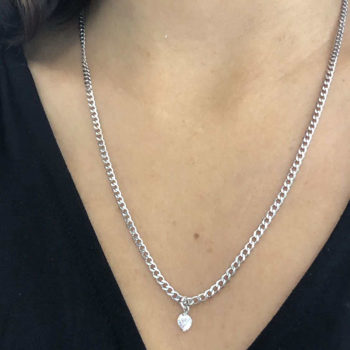 Tek Taşlı İtalyan Kolye