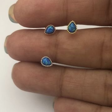 Piercing Küpe Opal Taş