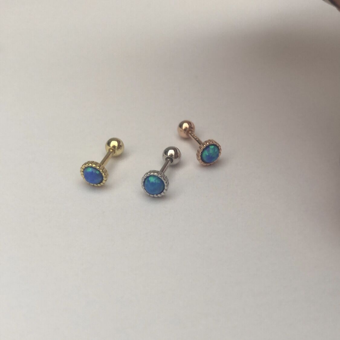 Piercing Küpe Opal Taş