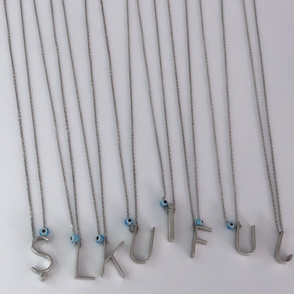 HARF KOLYE NAZARLI (GÜMÜŞRENK)