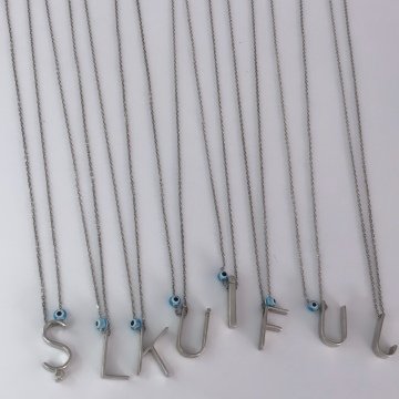 HARF KOLYE NAZARLI (GÜMÜŞRENK)