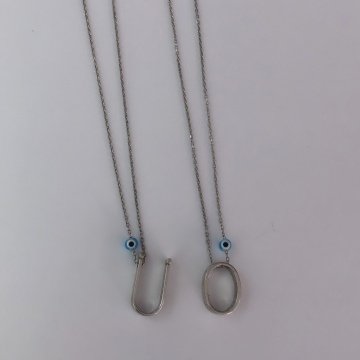 HARF KOLYE NAZARLI (GÜMÜŞRENK)