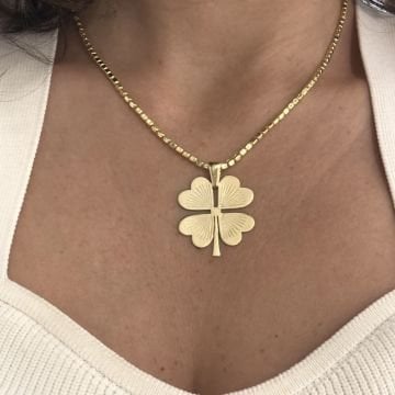 Küp Zincirli Yonca Kolye