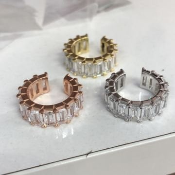 Baget Taşlı Kalın Kıkırdak Küpe