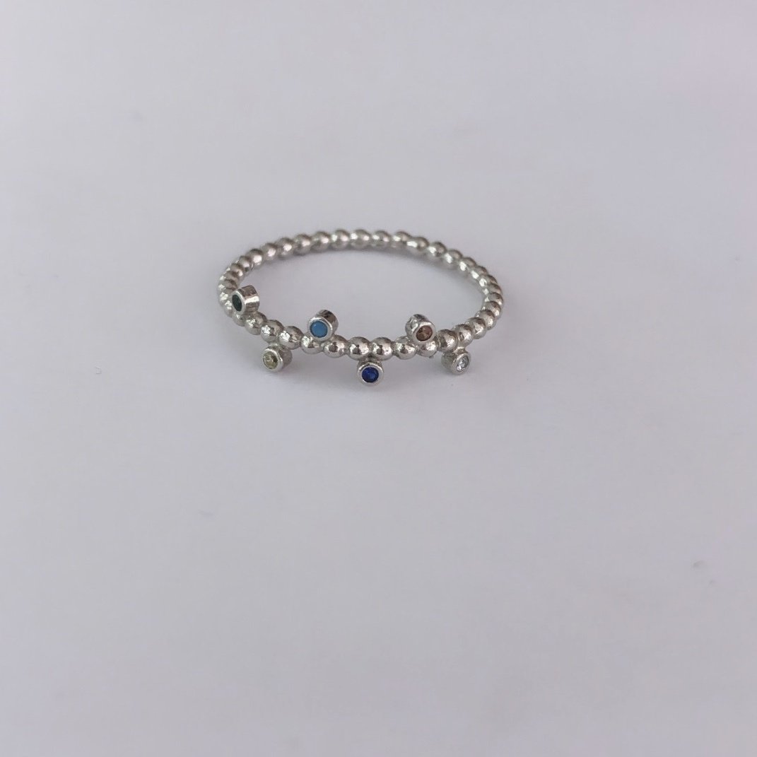 RENKLİ TAŞLI ÇITIR YÜZÜK