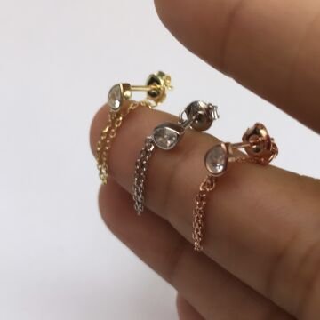 Zincirli Küpe (Tek)