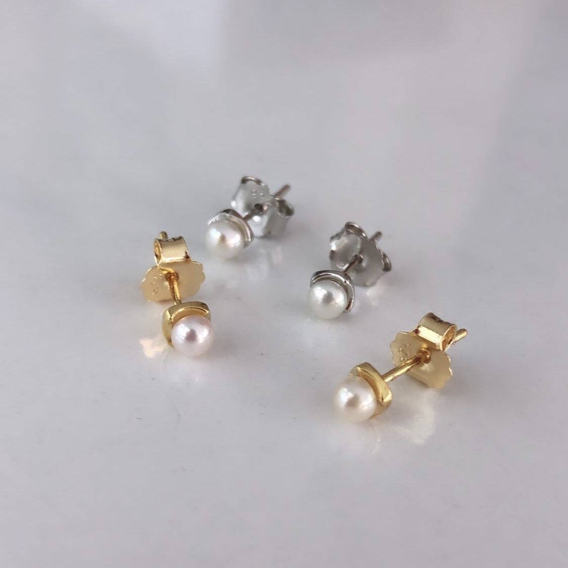 İnci Küpe Minimal (Tek)