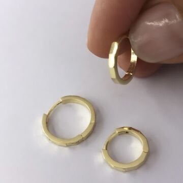 Kesme Halka Küpe Gold (Tek)